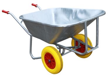 FOXWINKEL Farmer II Großmuldenkarre Agrarkarre 2 Rad Schubkarre 200L PU Rad