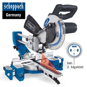 SCHEPPACH HM90SL Kappsäge Zugsäge Gehrungssäge 216mm Laser 2.Sägeblatt 2200 Watt