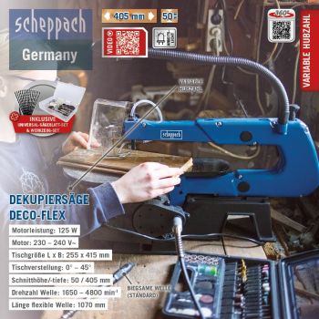 Scheppach Dekupiersäge SET 64 tlg Werkzeugset 60 Sägeblätter DECO-FLEX *2.WAHL* 