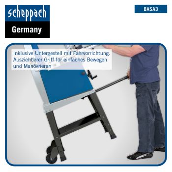 SCHEPPACH BASA 3.0 Bandsäge Holzbandsäge Tischsäge Holzsäge, 700W, 400V  