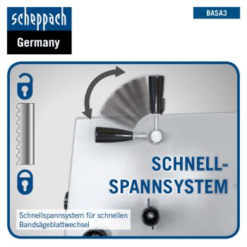 SCHEPPACH BASA 3.0 Bandsäge Holzbandsäge Tischsäge Holzsäge, 700W, 400V  