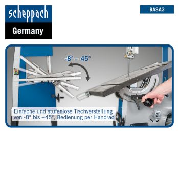 SCHEPPACH BASA 3.0 Bandsäge Holzbandsäge Tischsäge Holzsäge, 700W, 400V  