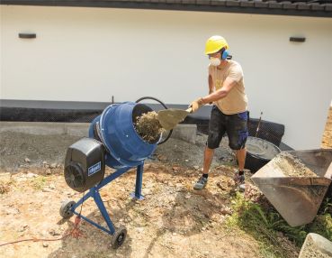 Scheppach Betonmischer Mix 125 L Mörtelmischer Zementmischer Betonmischmaschine 