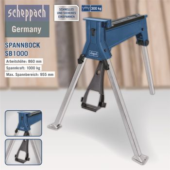 Scheppach SB1000 Spannbock Klemmbock mobil Werkbank Arbeitsbock klappbar Metall 