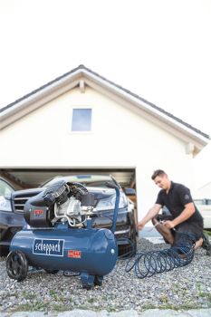 SCHEPPACH HC53dc Druckluft Kompressor ölgeschmiert 10 bar 2200W 50L 412L/min 