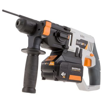Batavia Profi Akku Bohrmaschine Schlagbohrmaschine Bohrhammer 2x2Ah Akku+Ladeg.