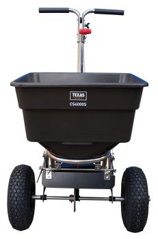 Texas Streuwagen Salz Rasen Dünger Handstreuwagen Zentrifugalstreuer CS6000S 58l 