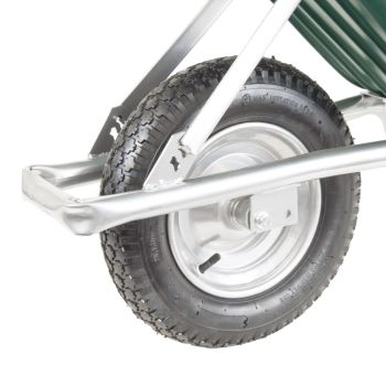 BPA Schubkarre Bauschubkarre Gartenkarre 100l PU Mulde grün Luftrad Kugellager