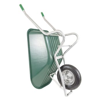 BPA Schubkarre Bauschubkarre Gartenkarre 100l PU Mulde grün Luftrad Kugellager