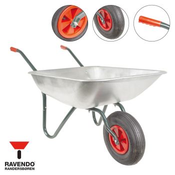 RAVENDO Schubkarre Schubkarren Schiebtruhe Gartenschubkarre Schiebetruhe 80l