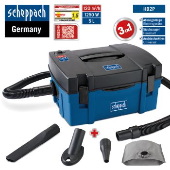 SCHEPPACH HD2P Absauganlage 3in1 Absaugung Werkstattsauger Staubsauger + Zubehör 