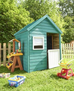 SOULET Spielhaus Marina Gartenhütte Holzhaus Kinderspielhaus Outdoor für 3Kinder 