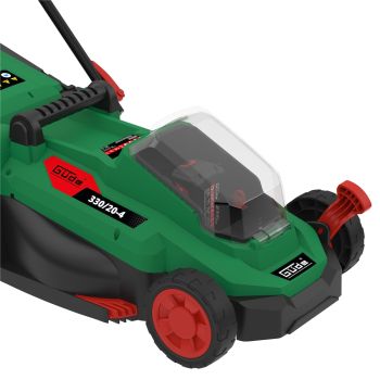 GÜDE Akku Rasenmäher elektro Rasenmäher 330/20-4 20V inkl. 4Ah Akku u. Ladeg.