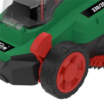 GÜDE Akku Rasenmäher elektro Rasenmäher 330/20-4 20V inkl. 4Ah Akku u. Ladeg.