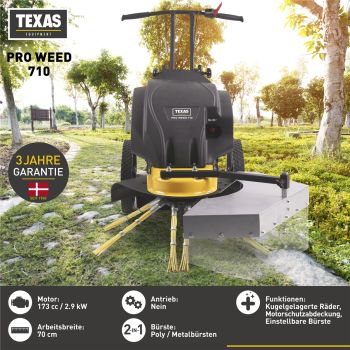 TEXAS Fugenbürste Unkrautbürste Wildkrautbürste Pflasterbürste Benzin ProWeed710
 