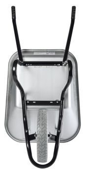 HAEMMERLIN Schubkarre Bauschubkarre Aktiv Premium 100l verzinkt PU-Rad 150kg **Profi-Bauschubkarre für schwere Arbeiten geeignet**