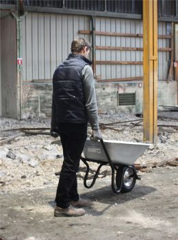HAEMMERLIN Profi Bauschubkarre Schubkarre Aktiv Excellium 120 Tiefmulde verzinkt