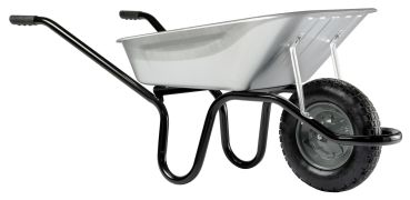 HAEMMERLIN Schubkarre Bauschubkarre Aktiv Premium 100 verzinkt Luftrad 150kg