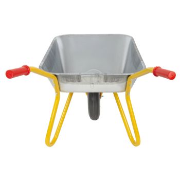 RAVENDO Marken Schubkarre Gartenschubkarre Vollgummireifen 100Liter 150Kg gelb  