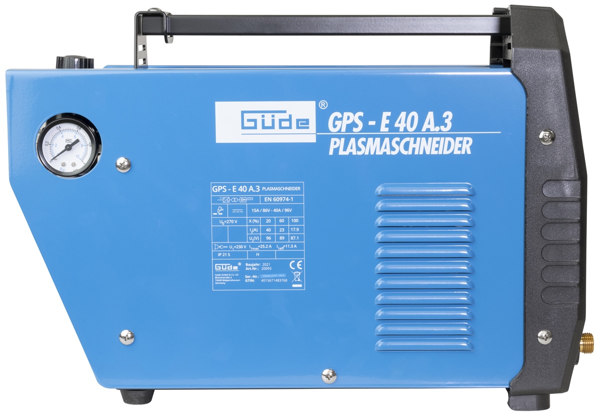 Plasmaschneider Plasmaschneidgerät 230V GPS-E Plasma Cutter 40 GÜDE bis 12mm A.3