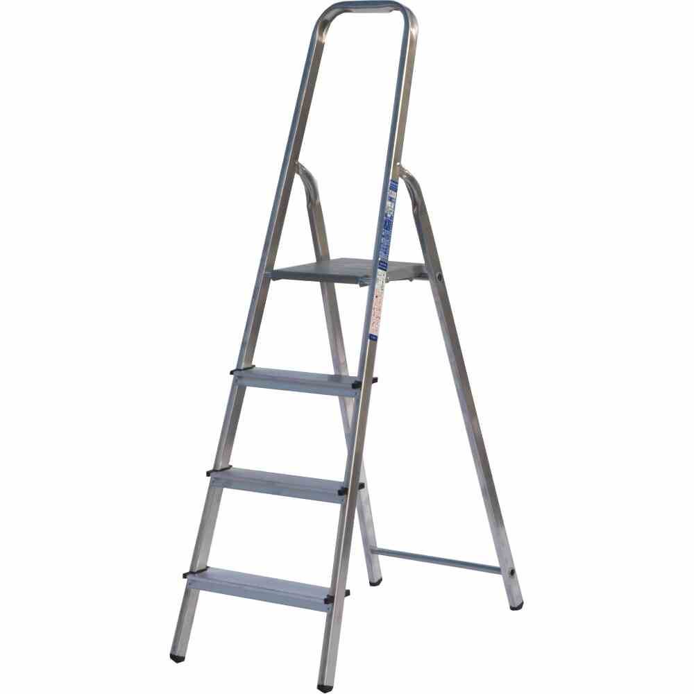 ALPFA Haushaltsleiter 4 Stufen Alu Aluminium Leiter Treppe 2,58m