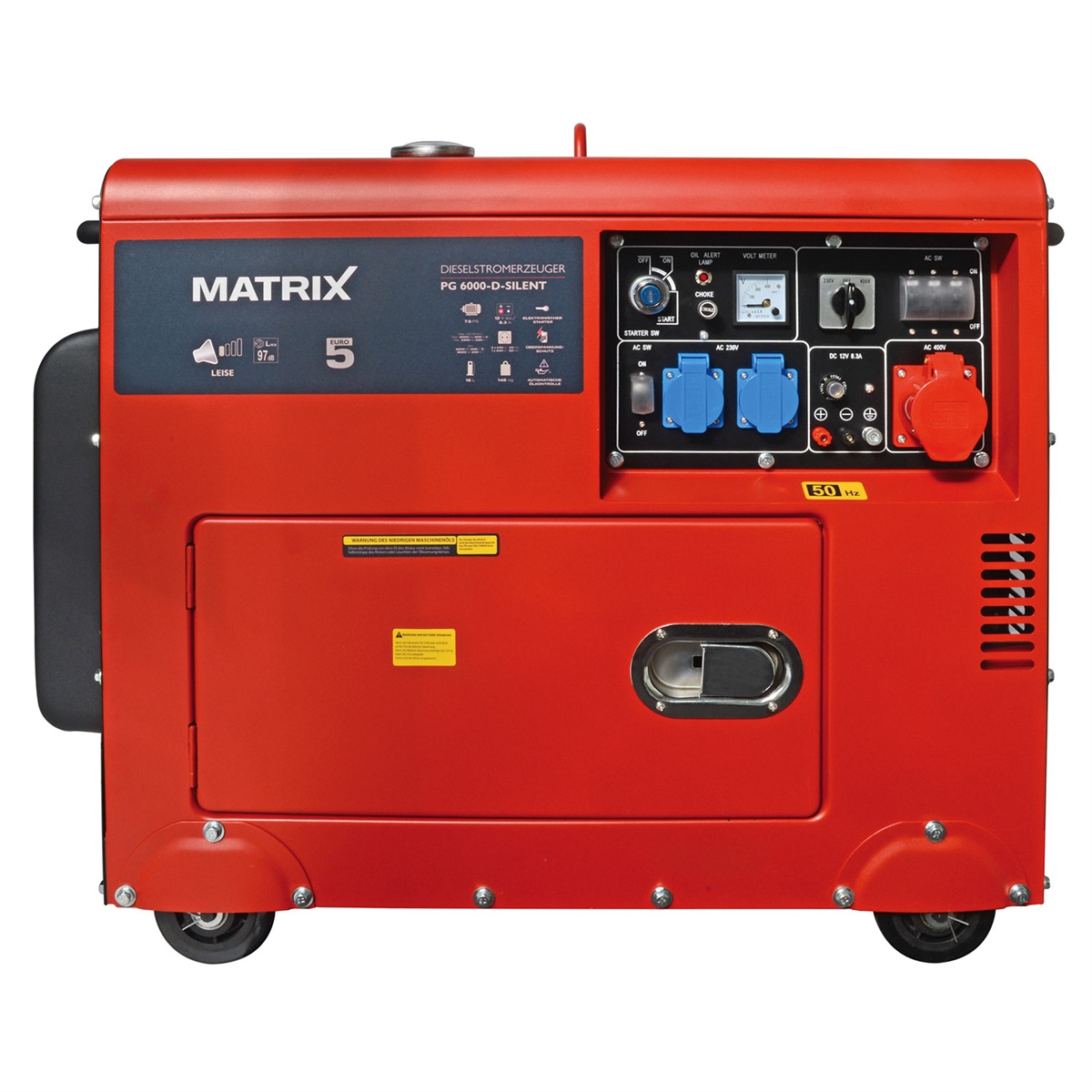 MATRIX Diesel Stromerzeuger Stromgenerator Notstromaggregat PG  6000-D-Silent 