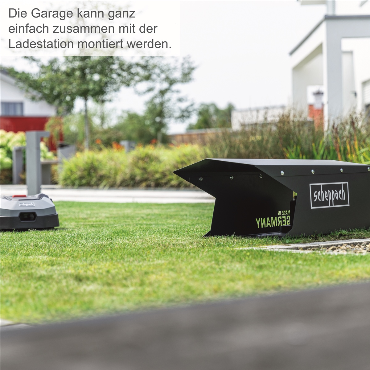 Scheppach Mähroboter Garage Regenschutz Carport Dach für Rasenroboter