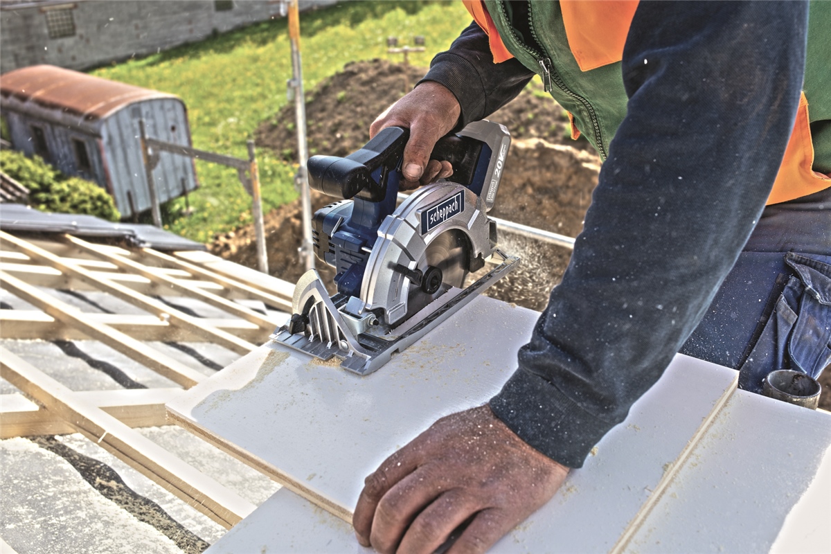 SCHEPPACH CCS165 20V Handkreissäge Gehrungssäge Tauchsäge 2x 4Ah Akku Ladegerät 