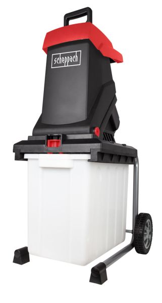 Scheppach Gartenhäcksler Elektro GS59 Holzhäcksler Schredder Messerhäcksler 60L Fangbox|Stopfer|große Räder|leicht|40mm Äste|2500 W