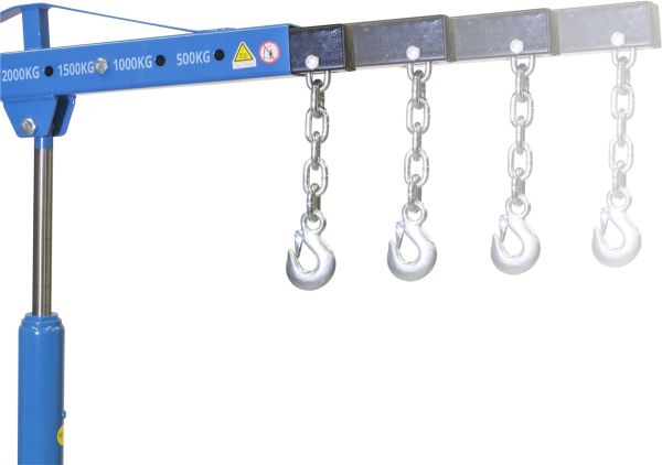 GÜDE 24362 mobiler Werkstattkran mit 2000 kg 2t Tragkraft Hebekran