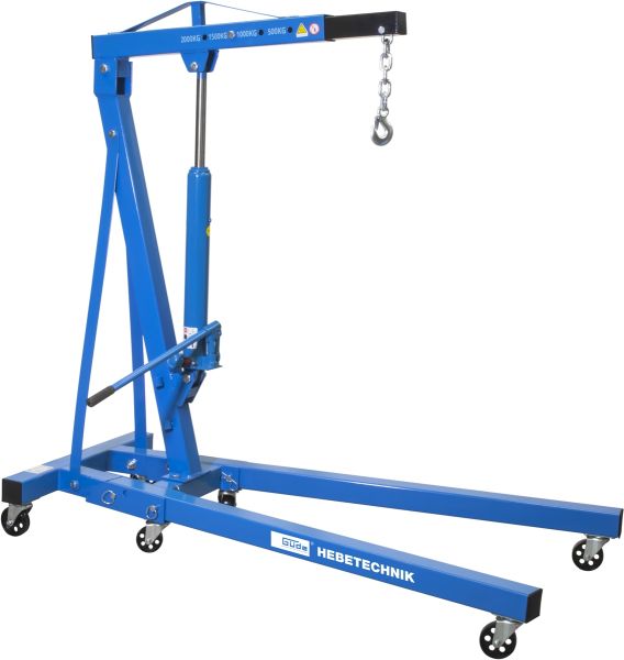 GÜDE 24362 mobiler Werkstattkran mit 2000 kg 2t Tragkraft Hebekran