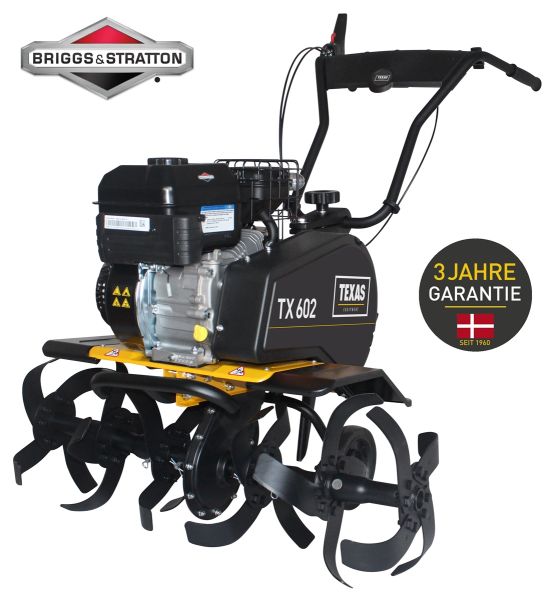 TEXAS Gartenfräse Motorhacke Bodenhacke Bodenfräse Pflug Benzin Profi TX602B B&S
 ** Briggs & Stratton Motor**