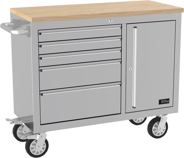 GÜDE Werkstatteinrichtung Werkstattwagen Werkbank Werkzeugschrank GW 5/1 INOX 