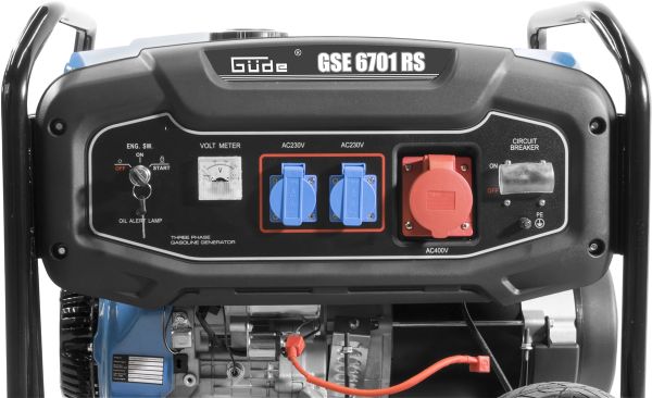 GÜDE Stromerzeuger Benzin 400V Stromgenerator Notstromaggregat GSE 6701 RS AVR
