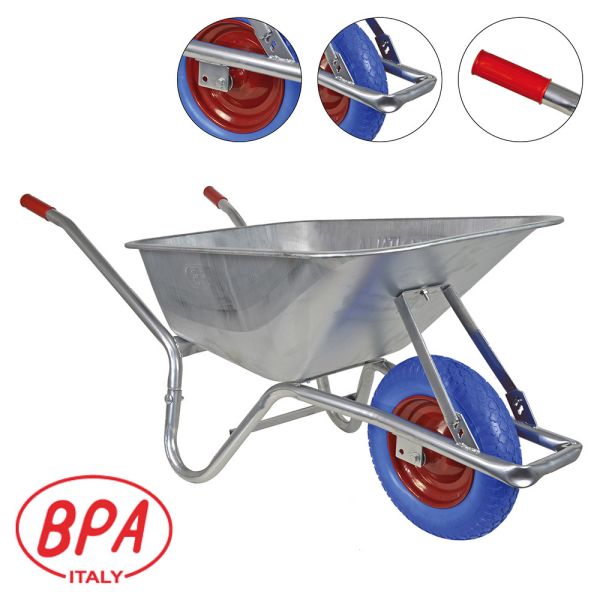 BPA Schubkarre pannensicher Vollgummirad Bauschubkarre 100l Mulde ***2.WAHL*** 
