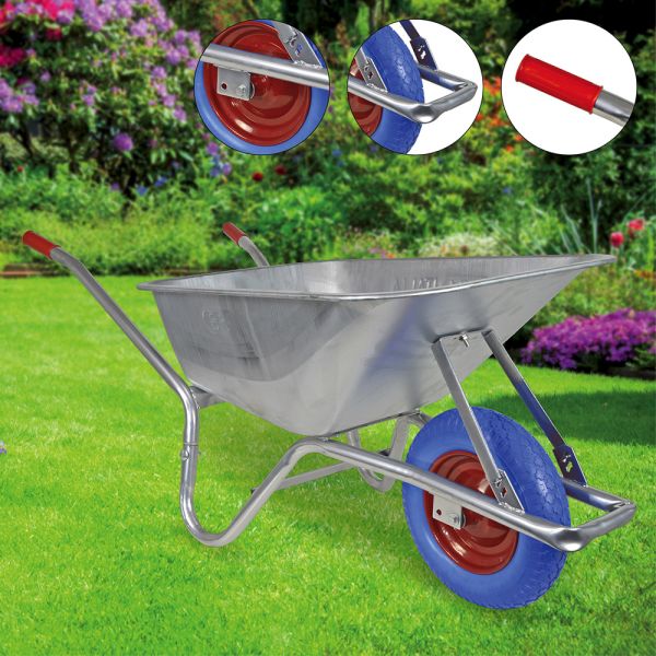BPA Schubkarre pannensicher Vollgummirad Bauschubkarre 100l Mulde ***2.WAHL*** 
