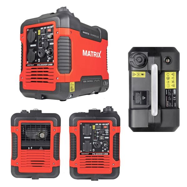 MATRIX Notstromaggregat Stromerzeuger Stromgenerator Inverter Benzin PG2000i-USB