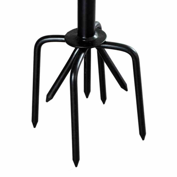 SIENA GARDEN Erdkralle Grubber 7 Zinken pulverbeschichteter Stahl 100 cm schwarz