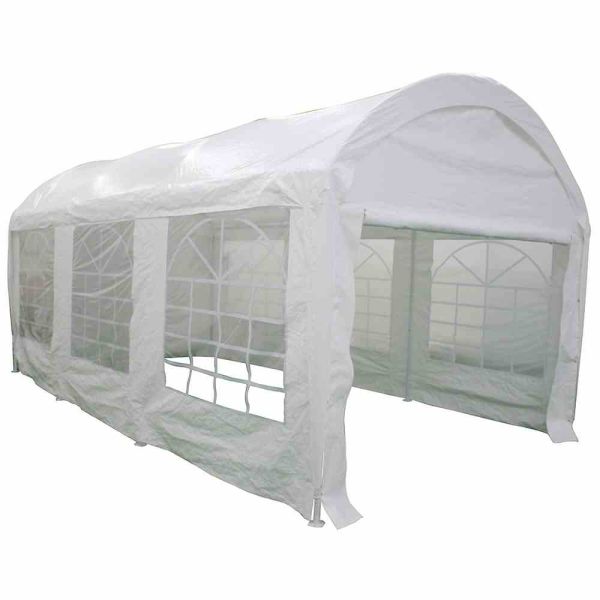 SIENA GARDEN Event Pavillon, Zelt, Partyzelt, 3x6 m, rechteckig, weiß, Fenster