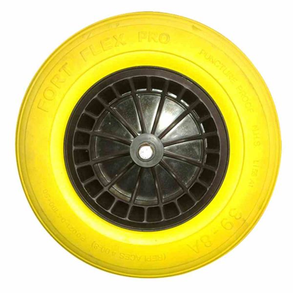 FORT FLEX PRO PP PU Schubkarrenrad Ersatzrad Vollgummi Pannensicher Reifen