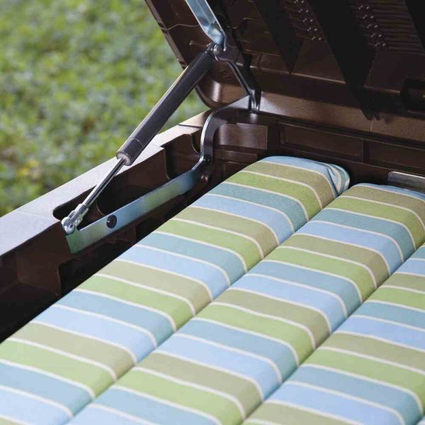 KETER Kissenbox Rattanoptik Sumatra, anthrazit 145x73x64 cm, Kunststoffgeflecht 