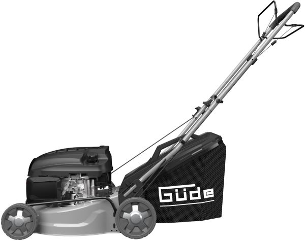 GÜDE Rasenmäher Benzin mit Antrieb Radantrieb Eco Wheeler 415 R 3in1 145ccm 42cm  Neueste Technik: Leichtstart,Reinigungsanschluß,Mulchen