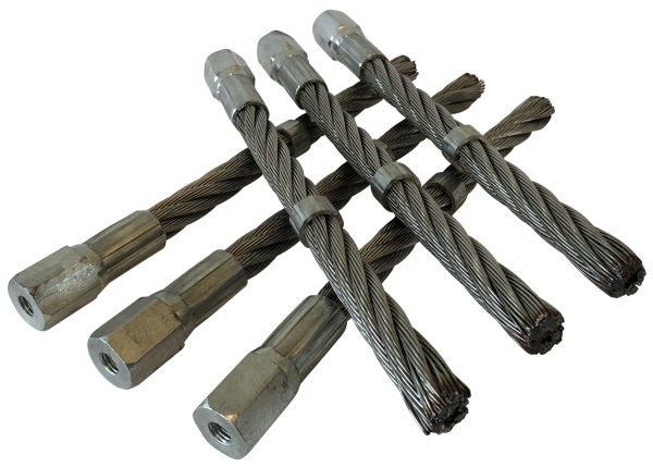 TEXAS 90061097 6 Stück Ersatzbürsten Metall für Unkrautbürste Pro Weed 700 710  