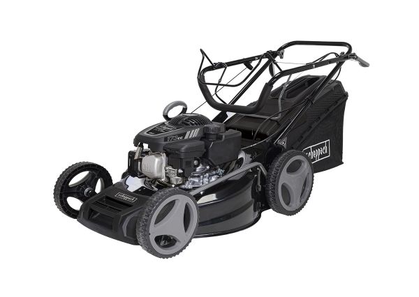 SCHEPPACH Rasenmäher Benzin mit Antrieb Radantrieb 51cm 6in1 173ccm MS173-51B Stahlgehäuse|hohes Drehmoment|65L|Reinigungsfunktion