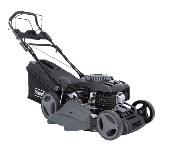 SCHEPPACH Rasenmäher Benzin mit Antrieb Elektrostart 7PS 53cm 7in1 MS225-53EB Stahlgehäuse|Radantrieb|Reinigunsfunktion|65L|224ccm
