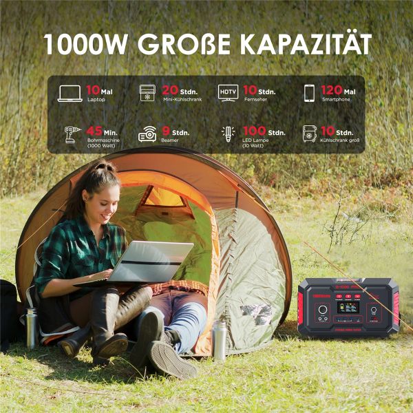 iPower Powerstation Power Station Stromerzeuger Notstromaggregat G-1000Pro 2360W ***Aktionspaket mit 2x Powerstation á 1180W = 2320W***