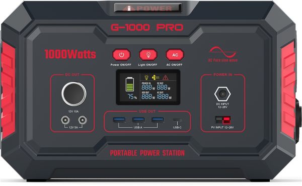 iPower Powerstation Power Station Stromerzeuger Notstromaggregat G-1000Pro 2360W ***Aktionspaket mit 2x Powerstation á 1180W = 2320W***