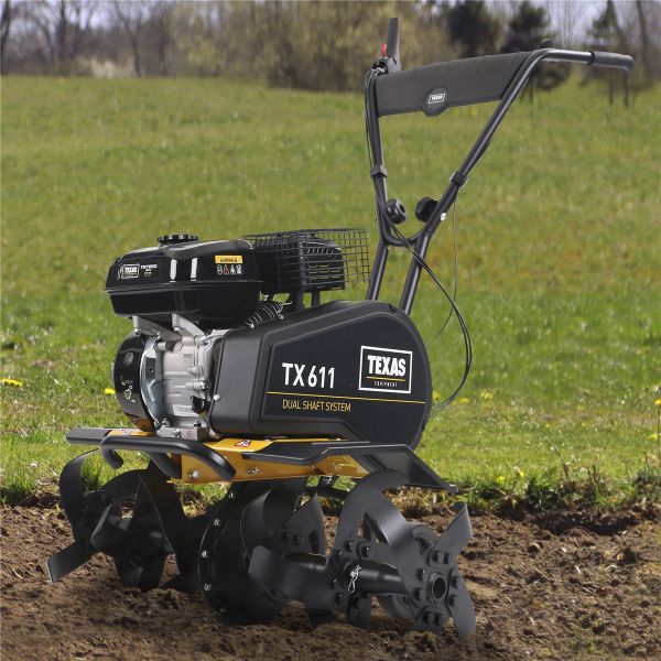TEXAS Gartenfräse Motorhacke Bodenhacke Bodenfräse Pflug Benzin Profi TX611TG