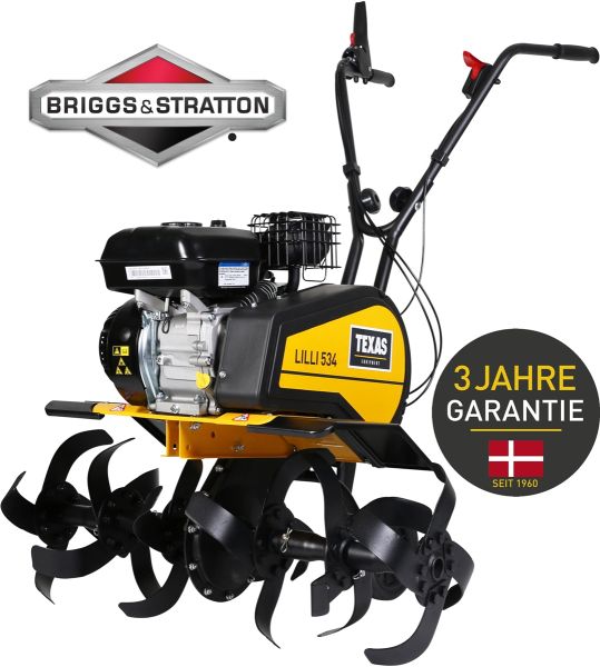 TEXAS Gartenfräse Motorhacke Bodenhacke Bodenfräse Pflug Benzin Lilli 534B B&S