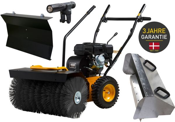 TEXAS Handy Sweep 710TGE Set Kehrmaschine Benzin 70cm Laubsammler Schneeschieber 
